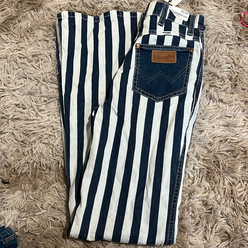 Pinstripe flared wrangler